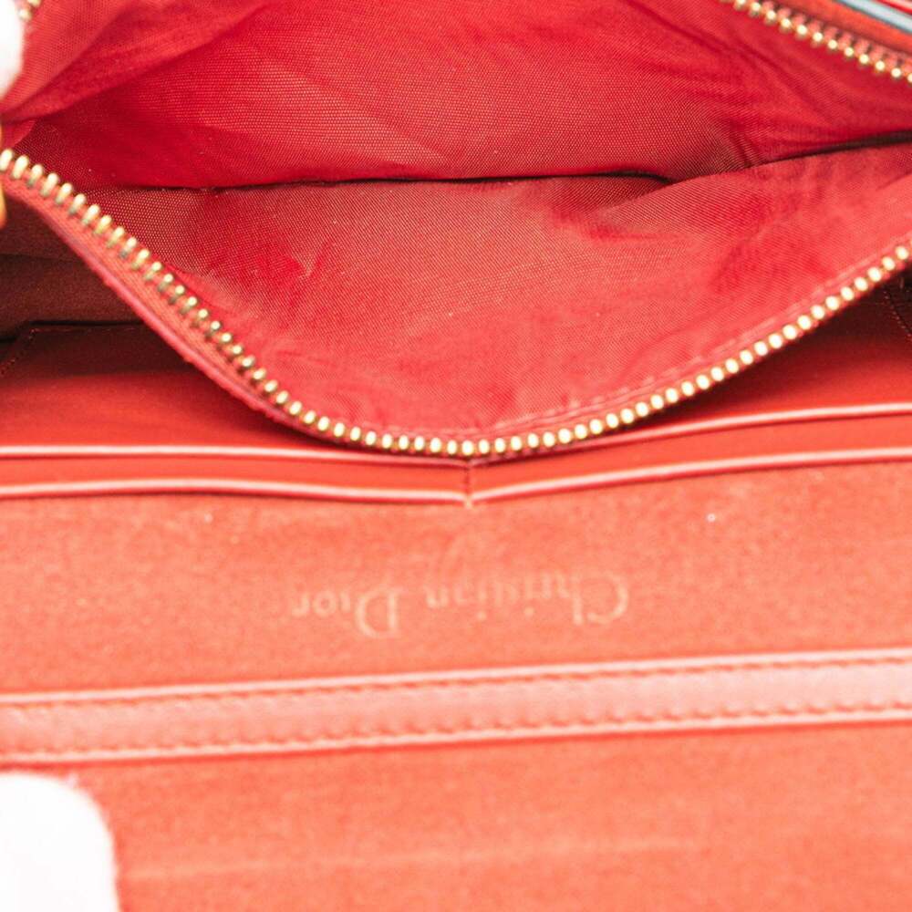 CHRISTIAN DIOR Red Leather Shoulder Bag - Picture 10 of 15